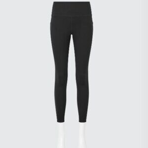 Uniqlo AIRism Pocketed UV Protection Soft Leggings - Black, Large
